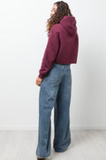 Cropped Hoodie Burgundy (2)