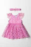 Tulle Dress with Headband Pink
