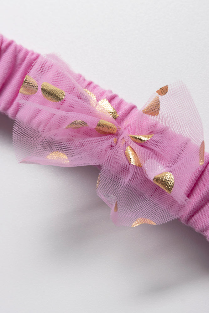 Tulle Dress with Headband Pink (3)