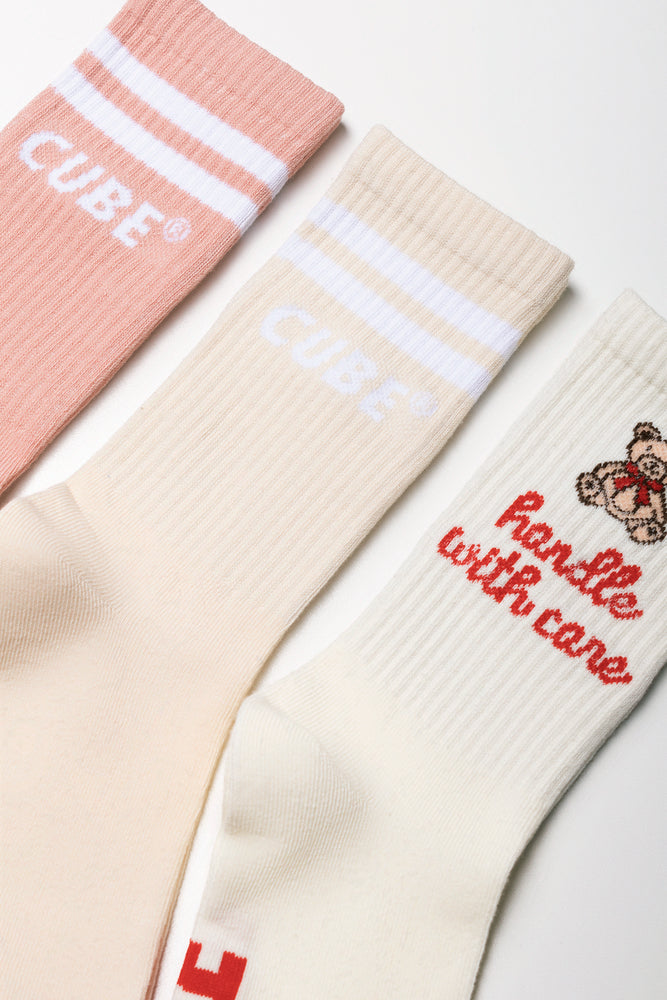 3 Pack Socks Natural (1)