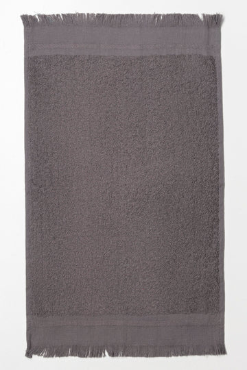 Fringed Guest Towel Dark Grey