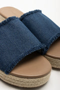 Wedge Mule Sandals Blue (2)