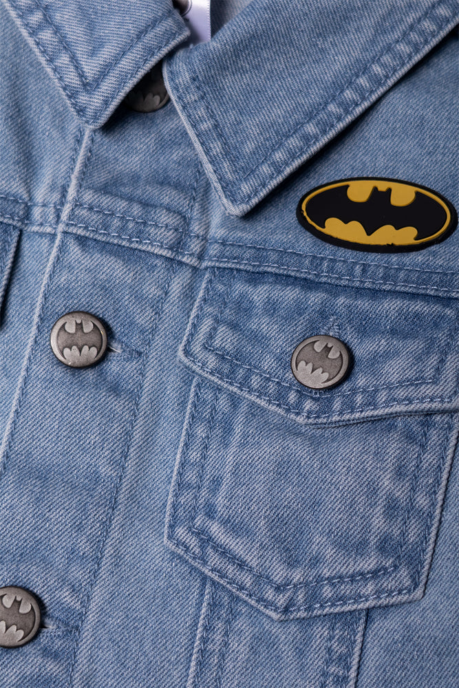 Batman Denim Jacket Light Blue
