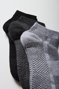 3 Pack Sport Socks Black & Grey (1)