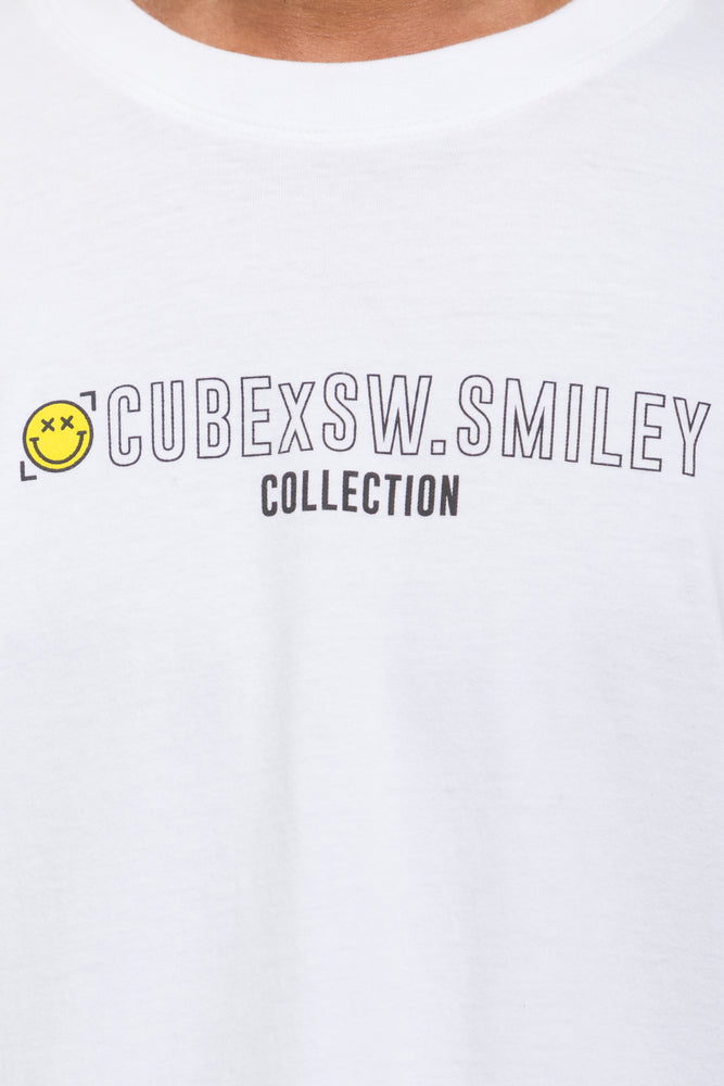 Cube X S.W. Smiley Short Sleeve T-Shirt White (3)