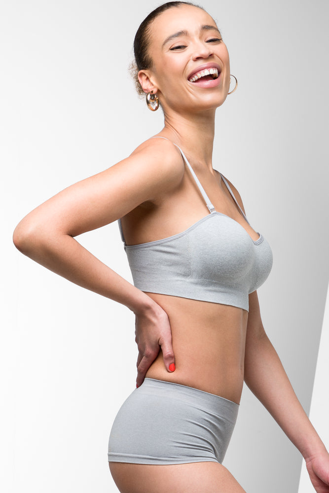 3 Pack Seam-Free Boyley Panties Black, Grey & White