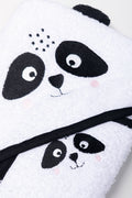 2 Piece Panda Towel Set White (1)