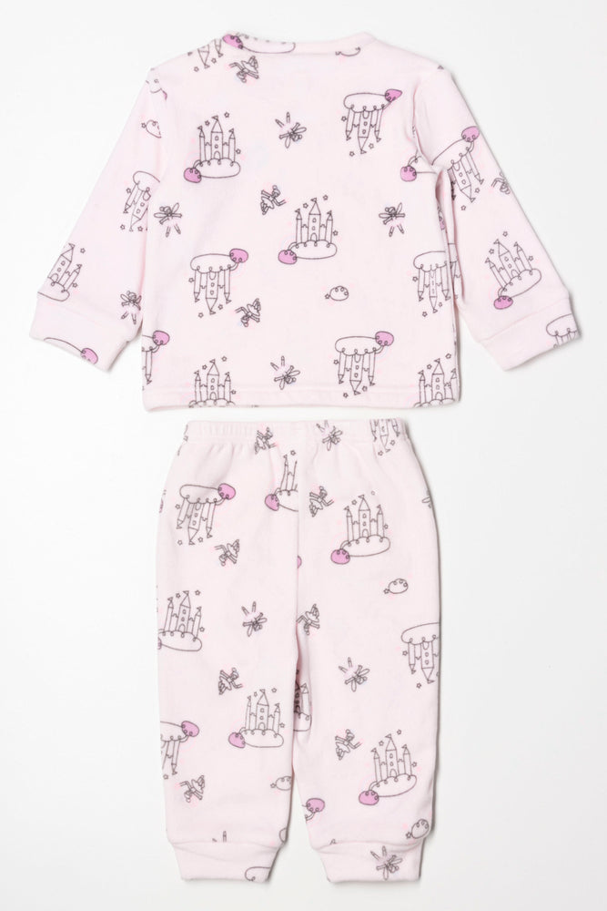 Fleece Pyjama Set Pink (1)
