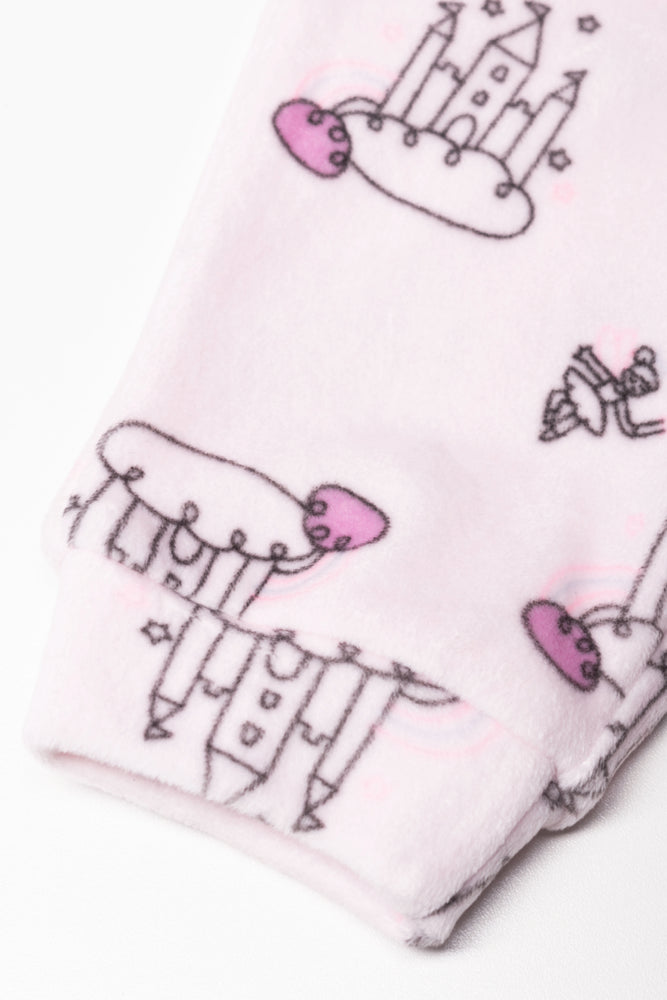 Fleece Pyjama Set Pink (2)