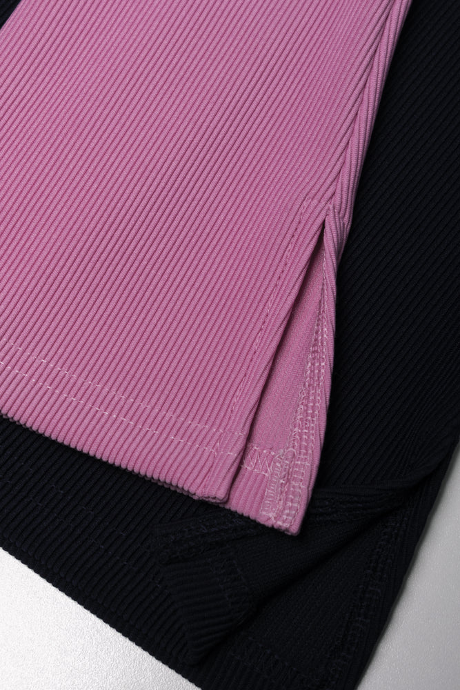 2 Pack Flare Leggings Pink And Navy (1)