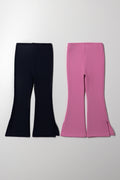 2 Pack Flare Leggings Pink And Navy (2)