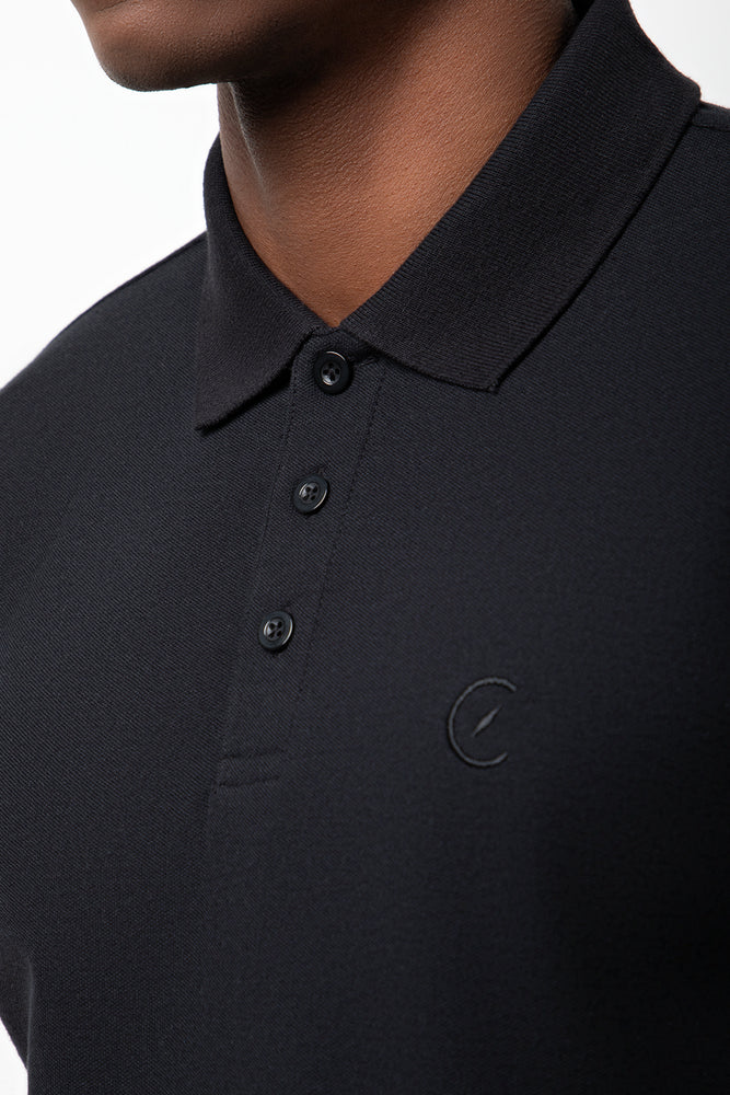 Short Sleeve Golfer Black (3)