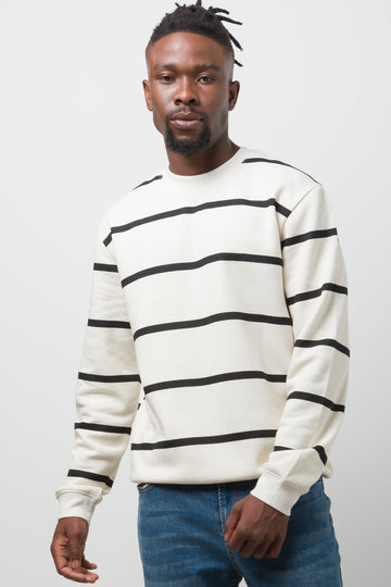 Crew Neck Tracktop Cream