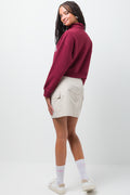 Quater Zip Top Burgundy (2)