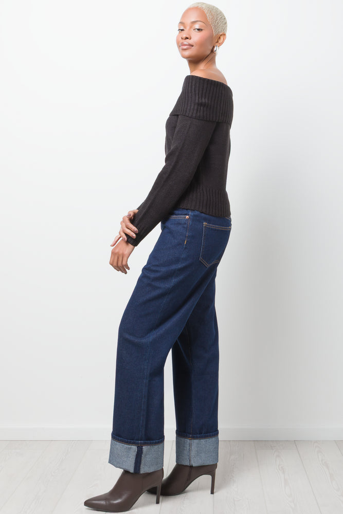 Off The Shoulder Jersey Black