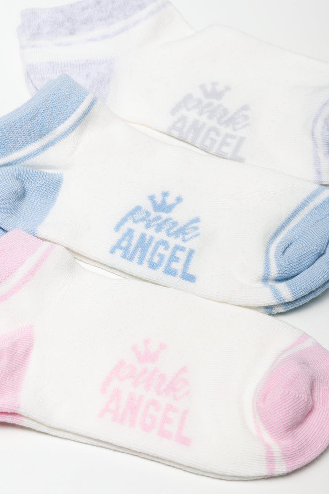 3 Pack Stripe Low Cut Socks Multi (1)