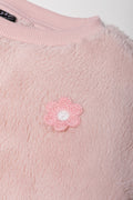 Shaggy Fleece Crew Neck And Leggings Set Pink (1)