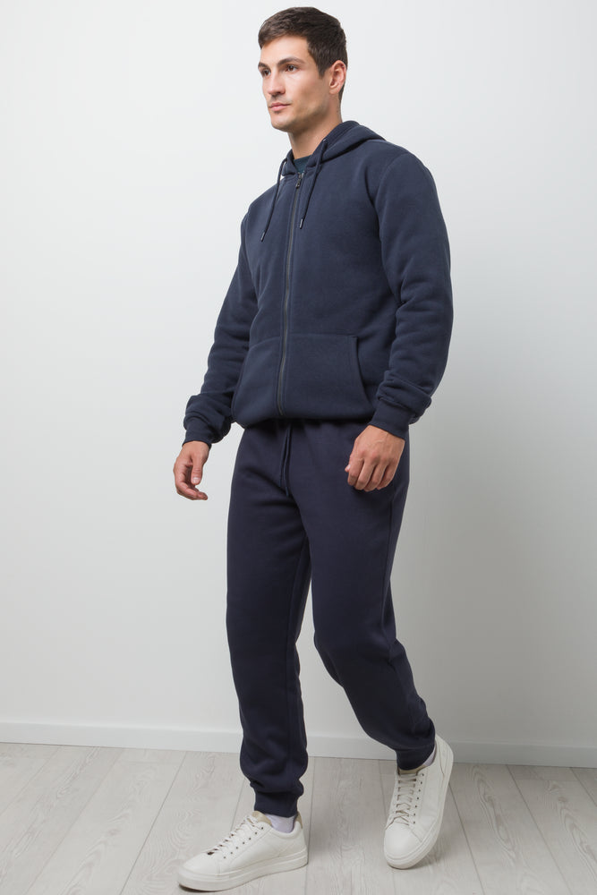 Rib Cuff Trackpants Navy (2)