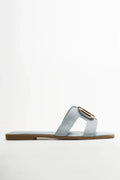 Cut Out Mule Sandals Blue (1)