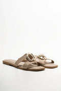 Cut Out Mule Sandals Natural