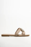 Cut Out Mule Sandals Natural (1)