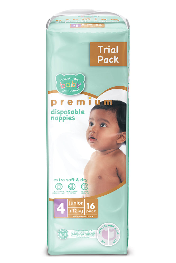 ABC Premium Junior Nappies 16'S