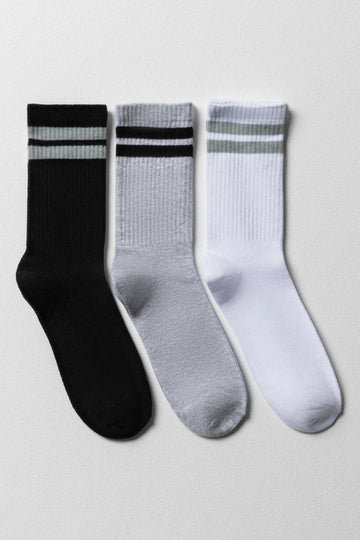 3 Pack Socks Black And Grey