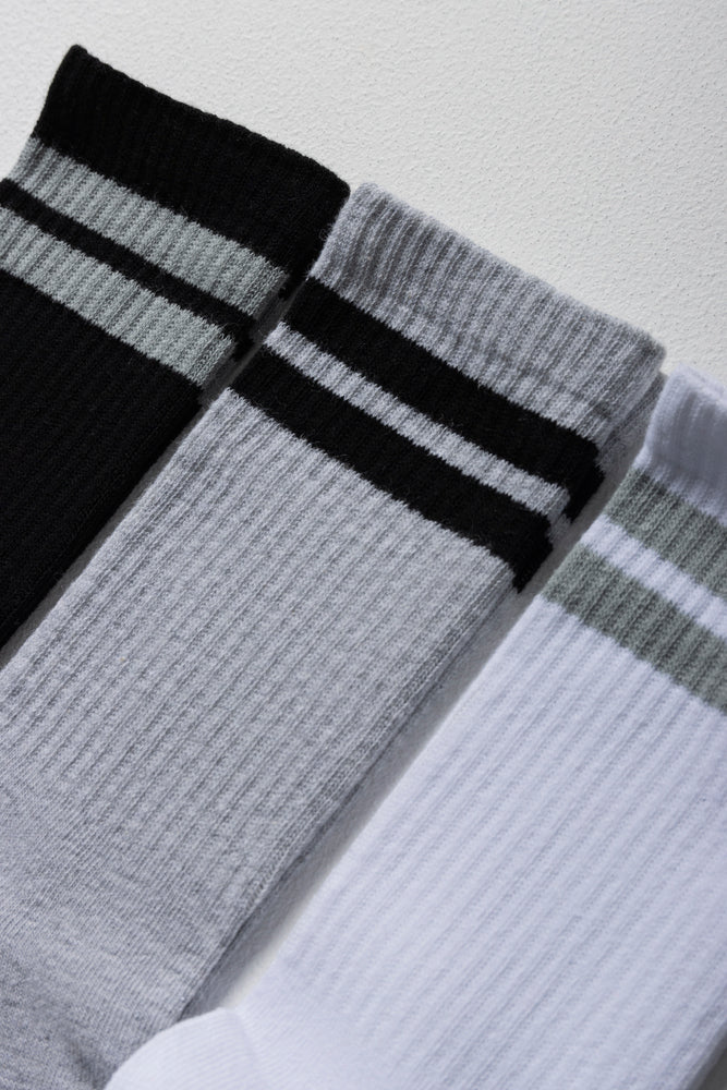 3 Pack Socks Black And Grey (1)