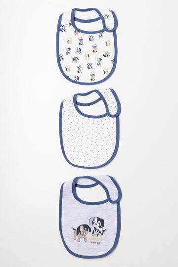 3 Pack Bibs Blue