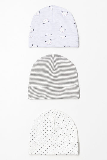 3 Pack Hats Grey