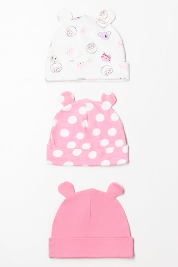 3 Pack Hats Pink