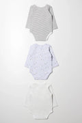 3 Pack Long Sleeve Bodyvests Grey (4)