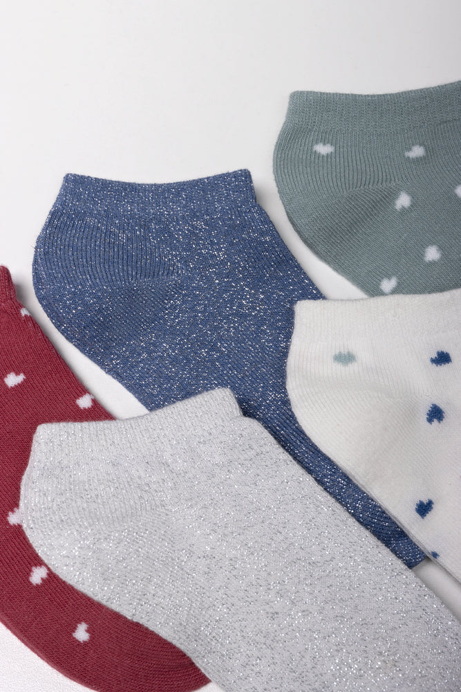 5 Pack Low Cut Socks Multi