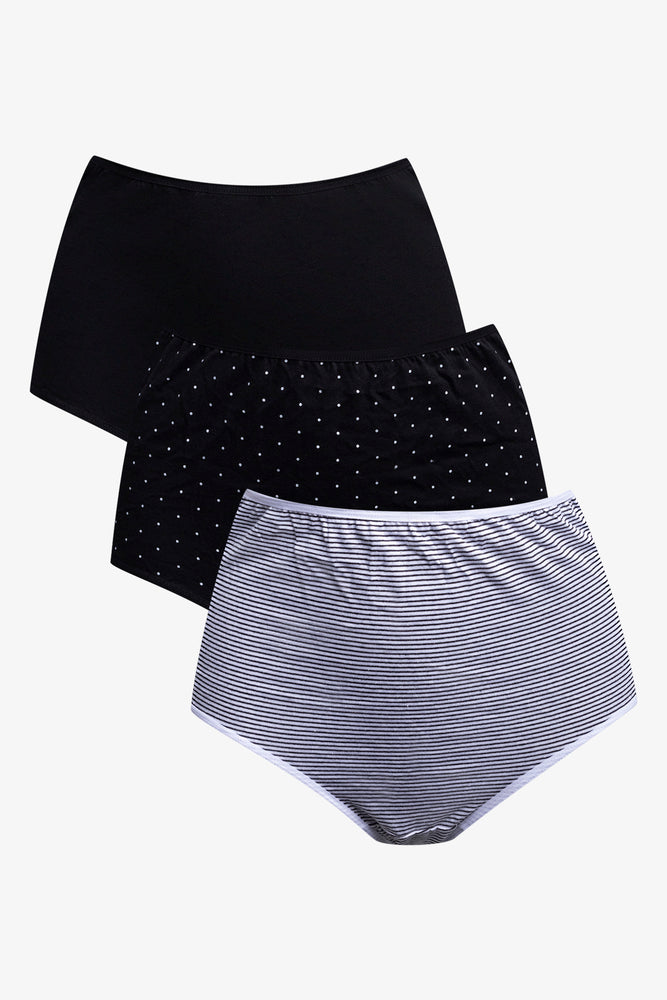 3 Pack Briefs Black And White