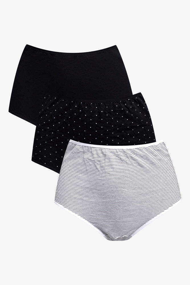3 Pack Briefs Black And White