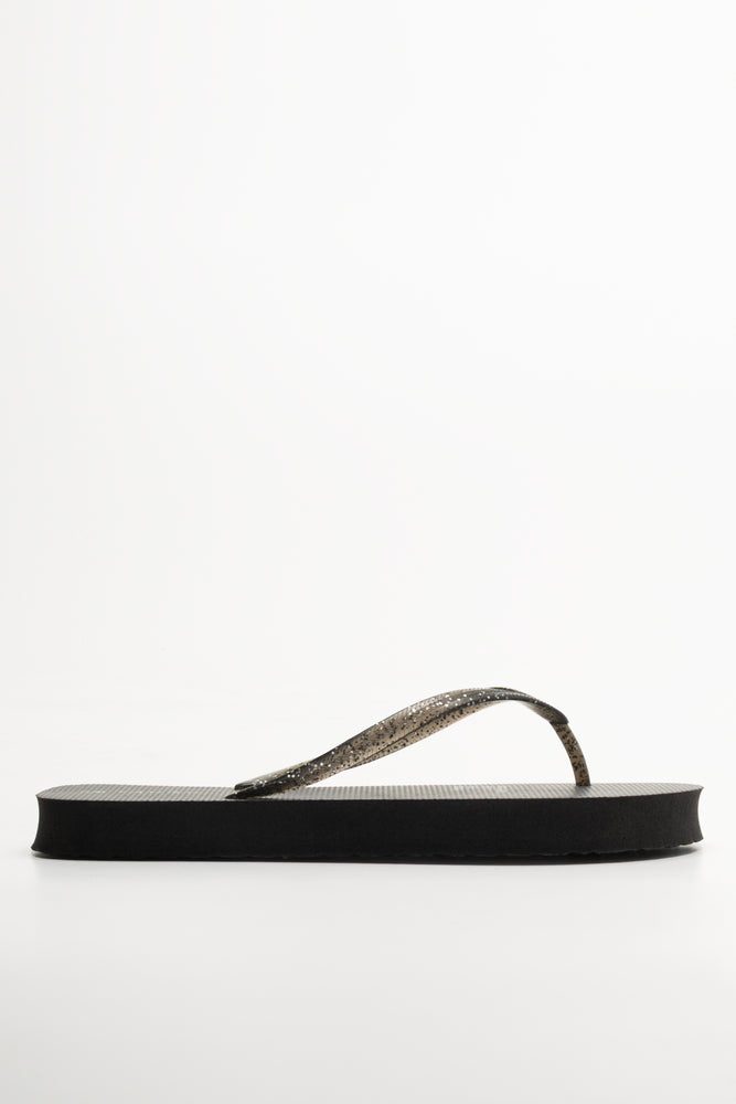 Glitter Flip Flop Black