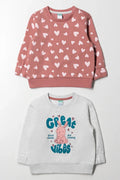 2 Pack Great Vibes Tracktops Grey And Pink