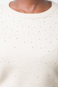 Embellished Long Sleeve Jersey Natural (3)