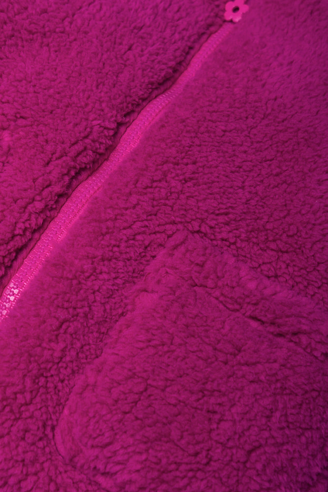 Zip Through Sherpa Jacket Purple (1)