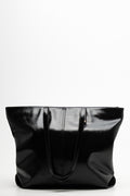Large Patent Tote Bag Black