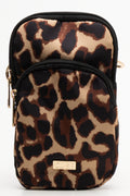 Leopard Print Cellphone Bag Natural
