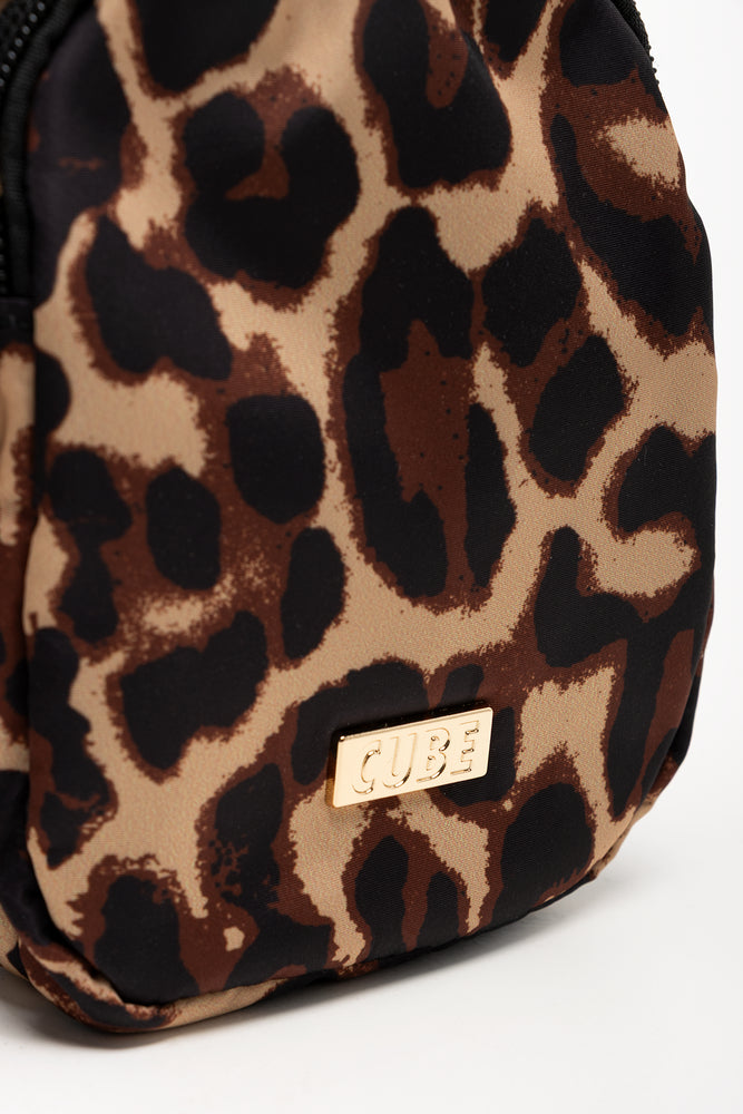Leopard Print Cellphone Bag Natural (3)