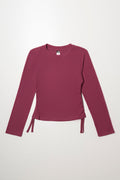 Crew Neck Top Dark Red