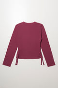 Crew Neck Top Dark Red (2)