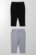 2 Pack Leggings Black And Grey (2)