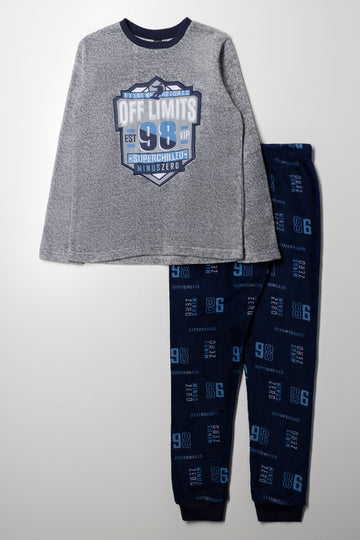 Long Sleeve Pyjama Set Grey