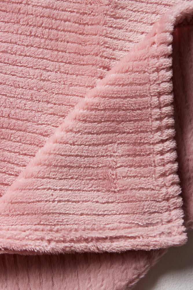 Rib Waffle Blanket Pink (1)