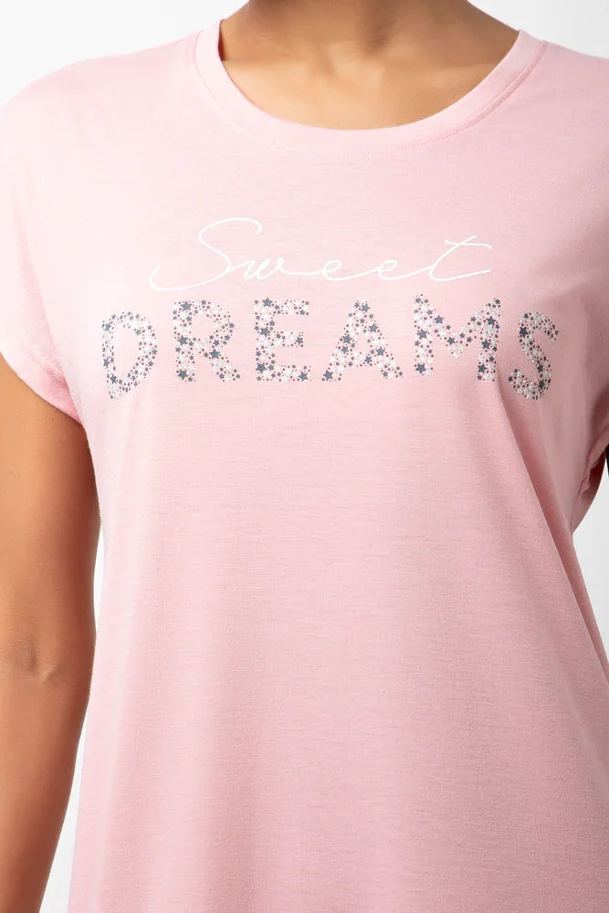 2 Pack Swet Dream Star Sleepshirts Black And Pink (4)