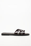 Knot Mule Sandals Burgundy (1)