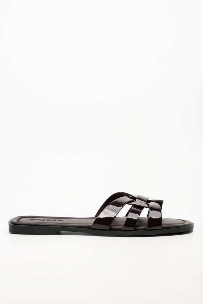 Knot Mule Sandals Burgundy (1)